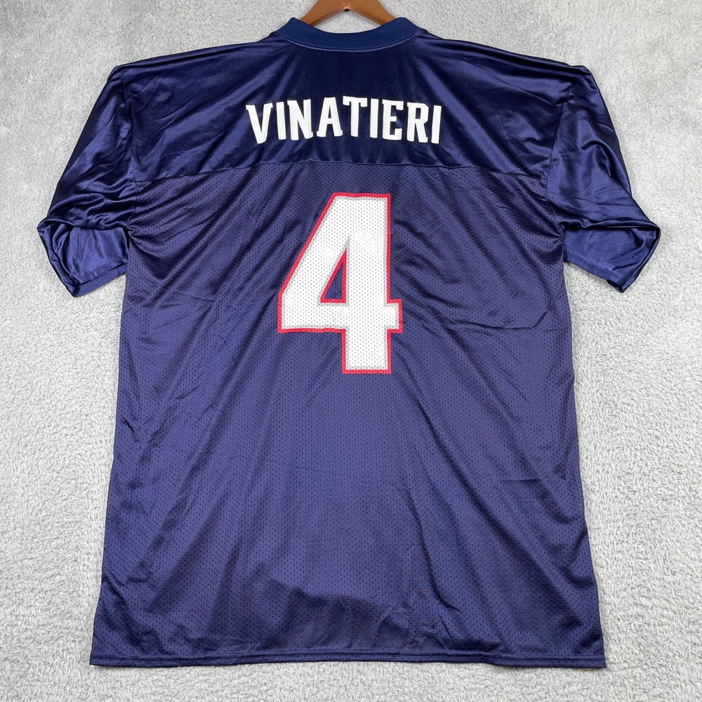 Vintage Adam Vinatieri New England Patriots Reebok Jersey Mens XL Blue Authentic